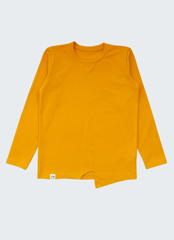 Блуза с дълъг ръкав "Модернист" в цвят хардал, деца, 2 - 12 години, Zinc