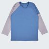 Блуза с цветни асиметрични ръкави, джинс + средно сив, деца, 2 - 12 години, Zinc