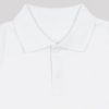 Бяло боди с якичка с къс ръкав е модел тип риза с яка и тик-так копчета на шлица в бял цвят. Снимка отблизо, Бебе момче 06 - 18 месеца, Zinc