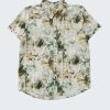Риза “Тропическо лято” е класически изчитен модел с принт на палми в зелен цвят, Момчета 2 - 12 години, Zinc