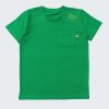 Тениска "Градски стил" е класически модел с декоративен шев на рамото и джоб в цвят бг зелен, Момчета 2 - 12 години, Zinc