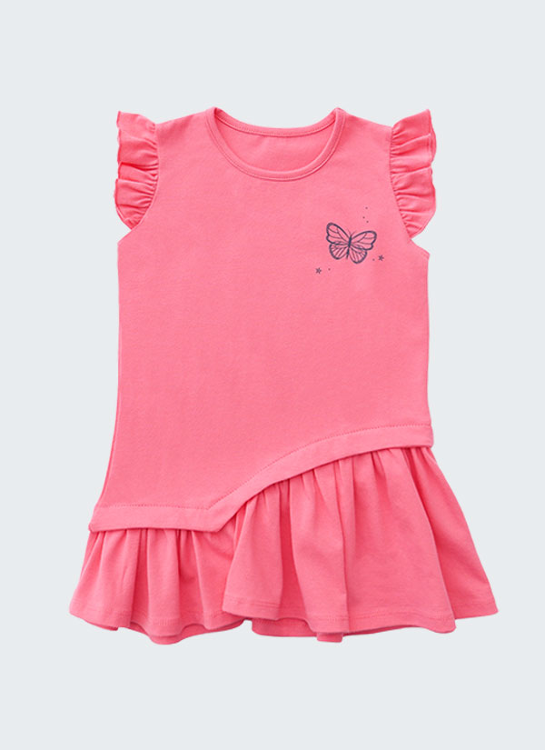 Туника “Пеперуди” в цвят малина, Момичета 2 - 6 години, Zinc
