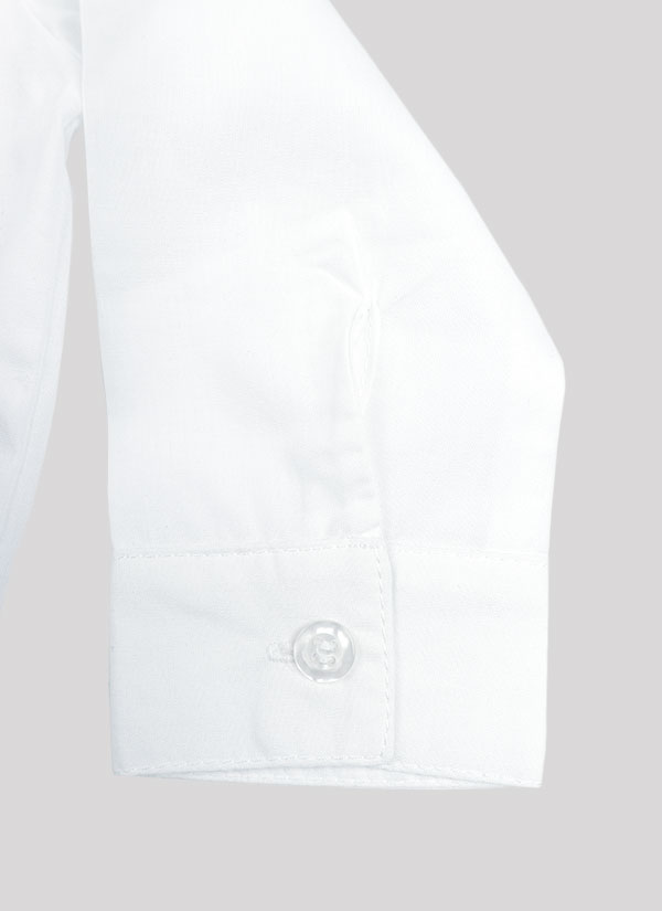 Бяла риза с джоб е класически изчистен модел с джоб в бял цвят, Снимка отблизо, Момчета 6 месеца - 4 години, Zinc