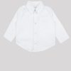 Бяла риза с джоб е класически изчистен модел с джоб в бял цвят, Момчета 6 месеца - 4 години, Zinc
