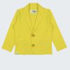 Това елегантно сако от трико е класически изчистен модел в жълт цвят, Момчета 6 месеца - 4 години, Zinc