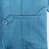 Спортно сако от деним е изчистен модел с два джоба в светло син цвят, Снимка отблизо, Момчета 6 - 8 години, Zinc