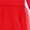 Рокля с тюл и качулка е спортна изчистена рокля с дълъг ръкав и завършва с волан от тюл в долната част в червен цвят,снимка отблизо Момичета 2 - 12 години, Zinc