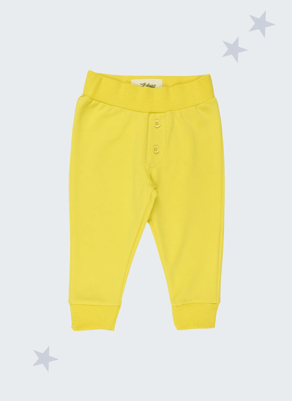 Бебешки голф, панталон, патешко жълт, за момчета с копчета, 6-18 месеца, Zinc