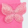 Шапка за момиче е класически изчистен модел от едър рипс с малка пеперуда за декорация в бонбонено розов цвят, Момичета 2 - 9 години, Zinc