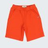 Класически къс панталон е изчистен модел с ластик на талията, подгъв на крачолите и два странични джоба в оранжев цвят, Момчета 2 - 12 години, Zinc