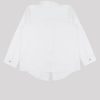 Риза с отворен гръб и клин-панталон е комплект от свободен модел бяла риза с отворен гръб в и класически клин-панталон в тъмно син цвят, снимка риза в гръб, Момичета 6 - 12 години, Zinc
