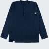 Блуза с копчета и джоб е изчистен модел блуза с три малки копчета при яката и малък джоб в цвят тъмно син, Момчета 5 - 12 години, Zinc