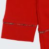 Рокля с панделка на каре е ватирана рокля с дълги ръкави, които завършват с маншети. Роклята е в червен цвят с волан, кариран кант и панделка от каре, снимка отблизо, Момичета 2 - 10 години, Zinc