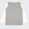 Блуза с джоб е изчистен класически модел блуза на която предната част е разделена на три части в цвят екрю, рае в сиво и сив меланж, с дълъг ръкав и малък джоб, Момчета 3 - 10 години, Zinc