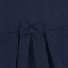 Сако с панделка е изчистен модел сако, което се закопчава с копчета, на гърба в долната част има набрана платка и красива панделка в тъмно син цвят, Момичета 4 - 12 години, Zinc