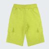 Панталон с дължина 7/8 с външни джобове в жълто-зелен меланж. Панталонът е с два странични италиански джоба и два големи джоба отстрани с капаци, които създават усещане за карго панталон, Момчета 2 - 10 години, Zinc (отзад)